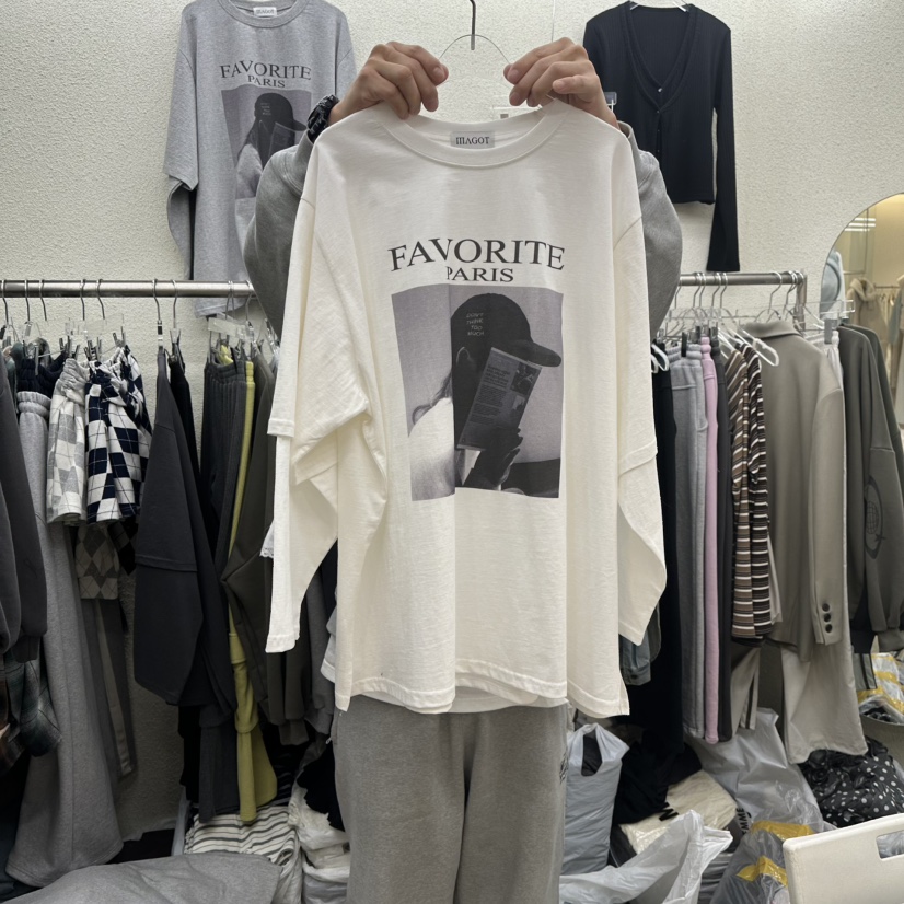 MAGOT東大門代購女士新品熱賣職業真品推薦26春夏長袖T恤春款IIIΛGOT/MAGOT長袖T恤圖色1