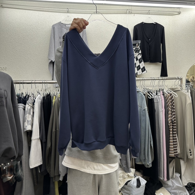 MAGOT東大門直郵女裝新品26春夏職業真品人氣休閑衛衣春款IIIΛGOT/MAGOT衛衣圖色2深藍色