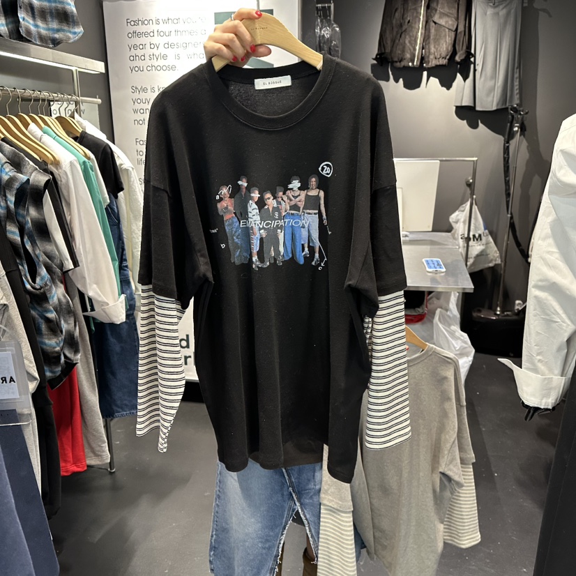 EL BOSQUE東大門代購女士新款休閑熱賣推薦真品長袖T恤春款EL BOSQUE長袖T恤圖色3