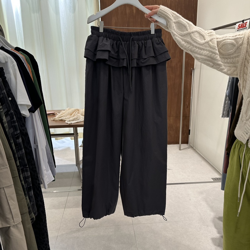 BUCKLE東大門實拍女士新款推薦休閑人氣真品熱賣休閑褲春款BUCKLE休閑褲圖色1墨色