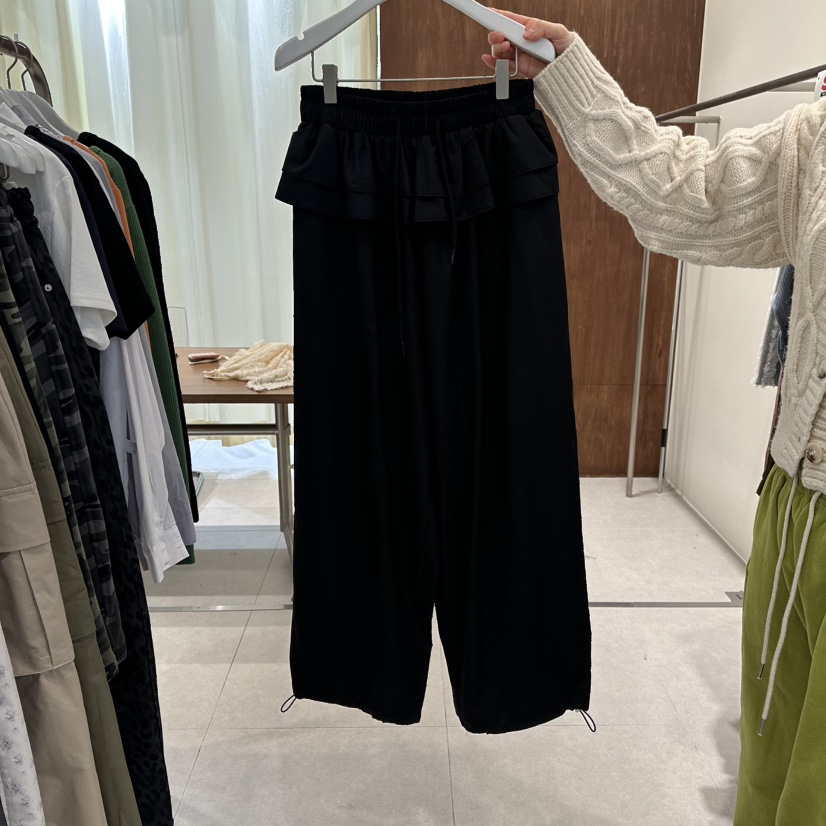 BUCKLE東大門實拍女士新款推薦休閑人氣真品熱賣休閑褲春款BUCKLE休閑褲圖色2黑色