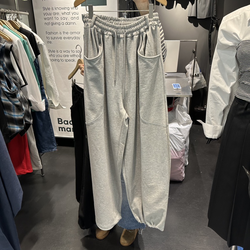 EL BOSQUE東大門實拍女士新款時尚人氣職業真品休閑休閑褲EL BOSQUE休閑褲圖色2灰色