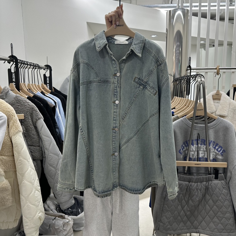 VENEFIT韓國直郵女裝新款休閑熱賣職業真品襯衫蕾絲衫春款VENEFIT/JENNIE襯衫/蕾絲衫圖色2