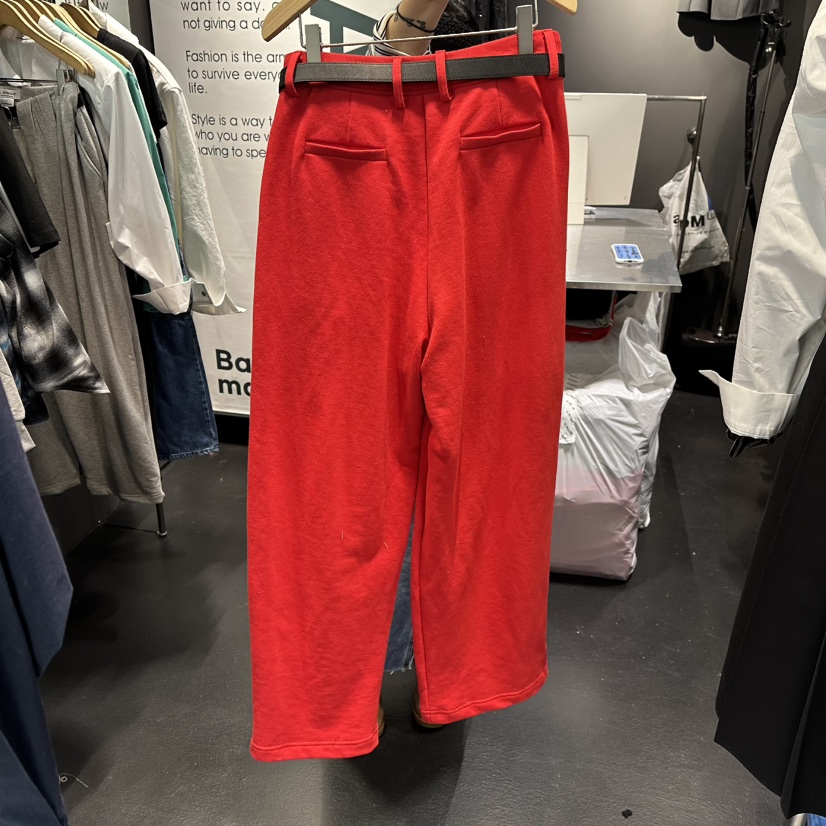 EL BOSQUE韓國代購女裝新品熱賣推薦時尚休閑褲含腰帶春款EL BOSQUE休閑褲