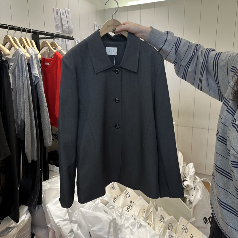 ARC韓國代購女士新品26春夏熱賣推薦時尚職業真品夾克春款ARC EN CIEL夾克圖色2墨色