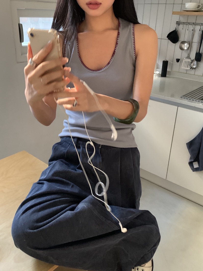 SUNDER MARKET韓國直郵女士新款26春夏時尚職業吊帶背心SUNDER MARKET吊帶/背心