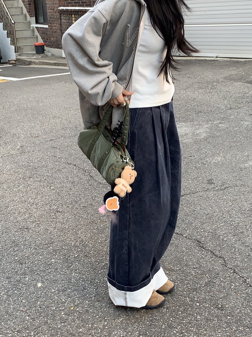 SUNDER MARKET韓國代購女裝新款休閑時尚人氣休閑褲褶裥SUNDER MARKET休閑褲