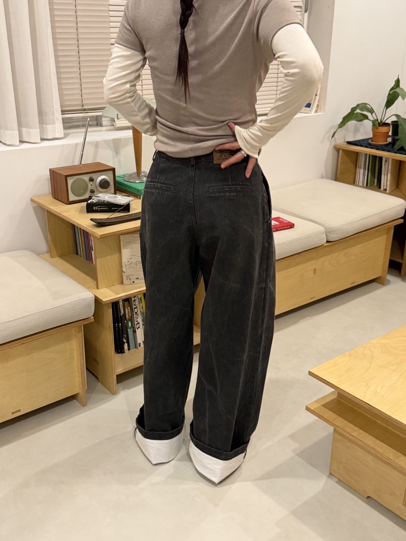 SUNDER MARKET韓國代購女裝新款休閑時尚人氣休閑褲褶裥SUNDER MARKET休閑褲