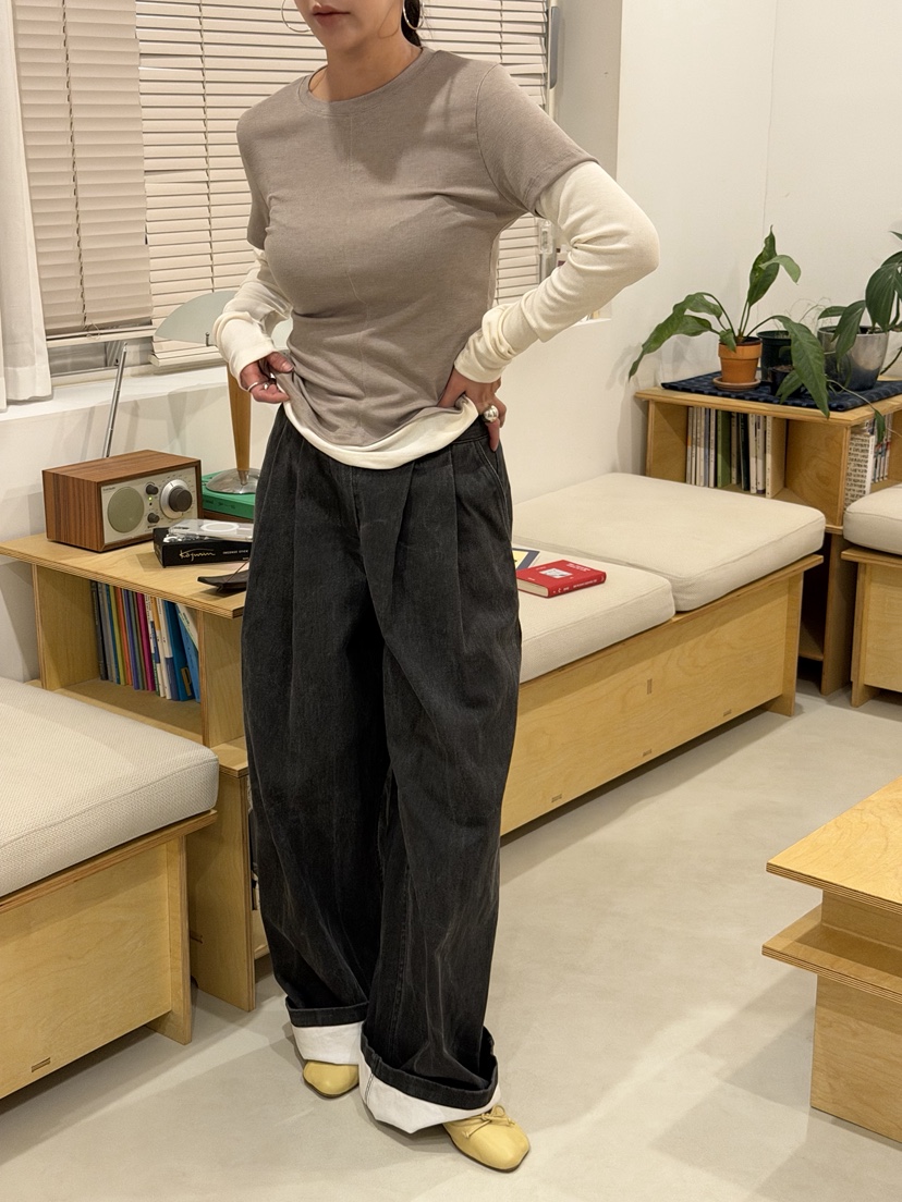 SUNDER MARKET韓國代購女裝新款休閑時尚人氣休閑褲褶裥SUNDER MARKET休閑褲