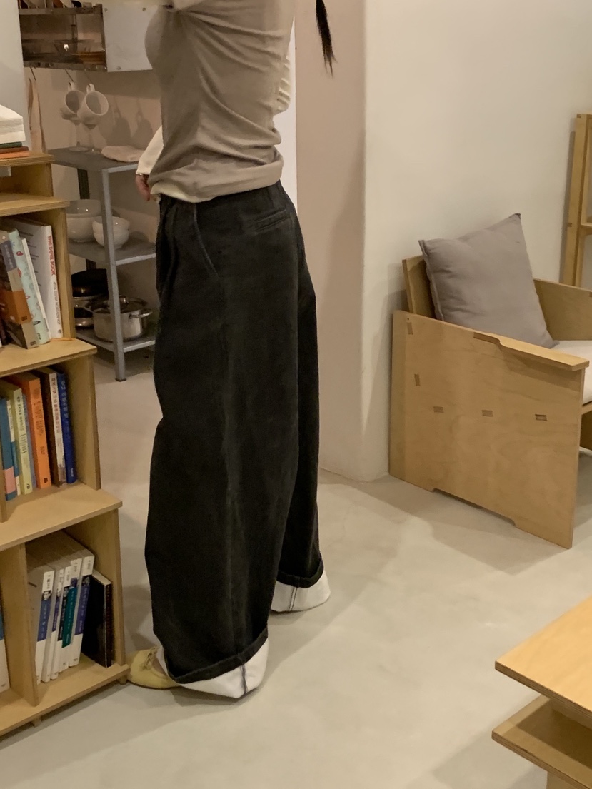 SUNDER MARKET韓國代購女裝新款休閑時尚人氣休閑褲褶裥SUNDER MARKET休閑褲