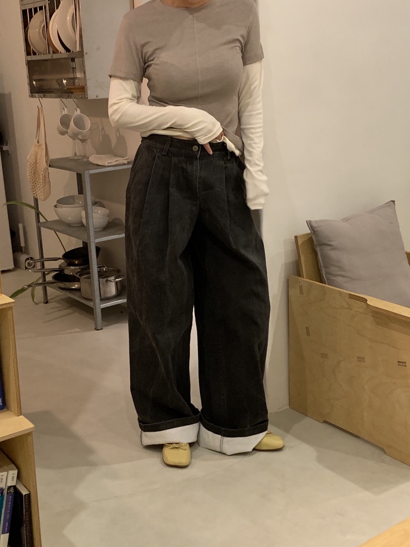 SUNDER MARKET韓國代購女裝新款休閑時尚人氣休閑褲褶裥SUNDER MARKET休閑褲