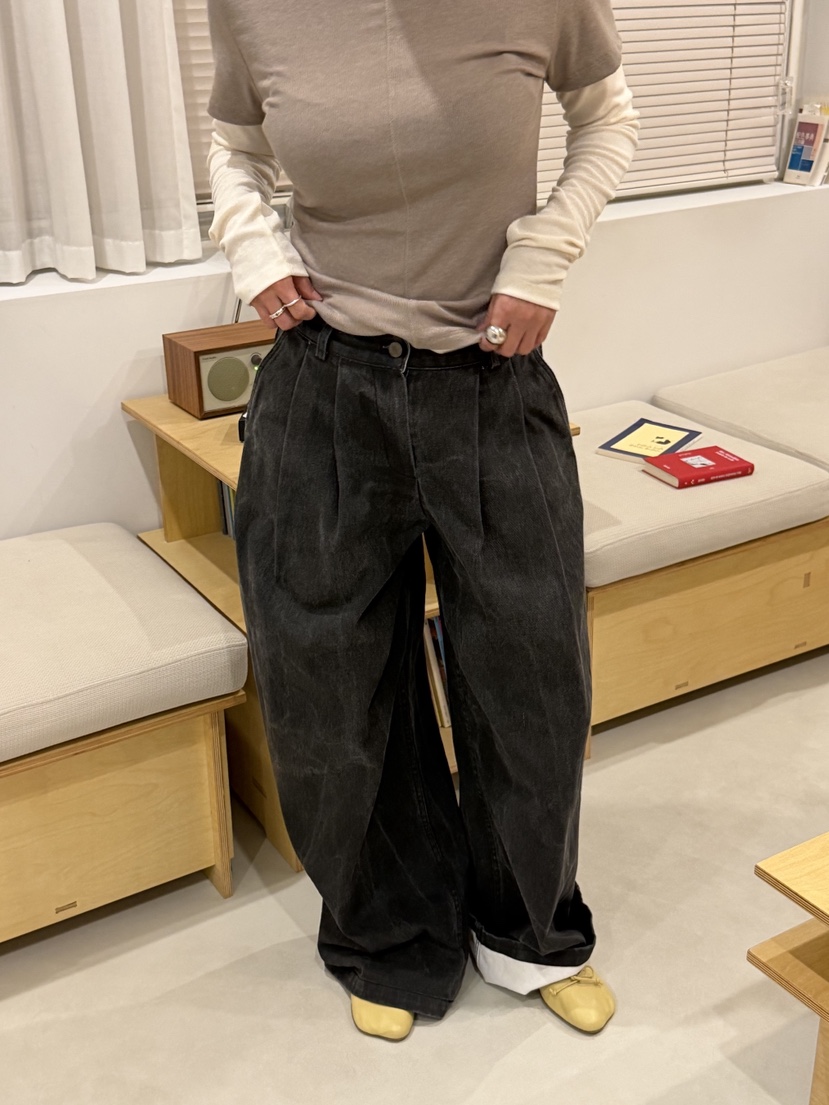 SUNDER MARKET韓國代購女裝新款休閑時尚人氣休閑褲褶裥SUNDER MARKET休閑褲圖色2