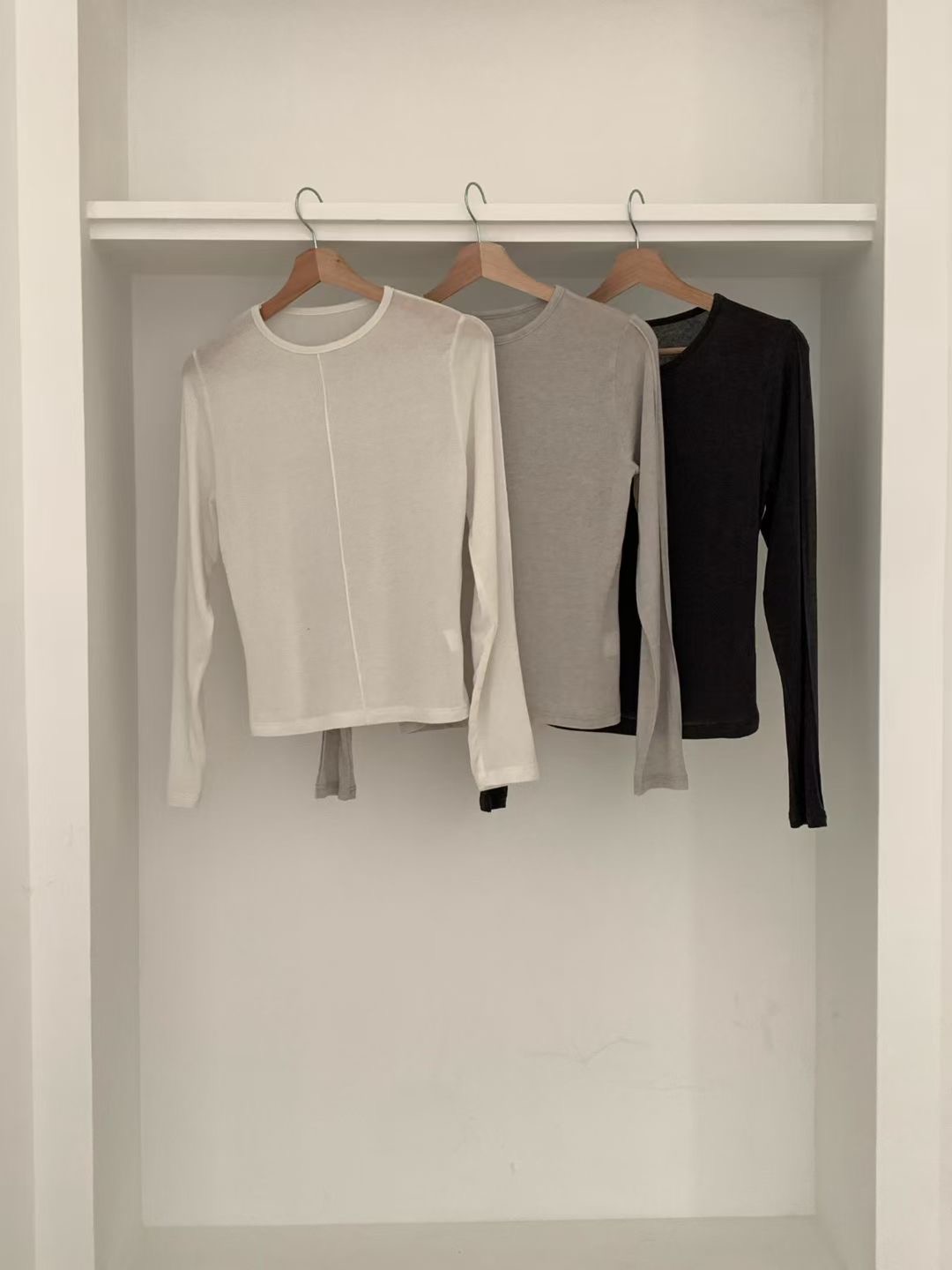 THE ZOA韓國代購女士新款熱賣26春夏休閑時尚真品長袖T恤THE ZOA長袖T恤圖色3左三色