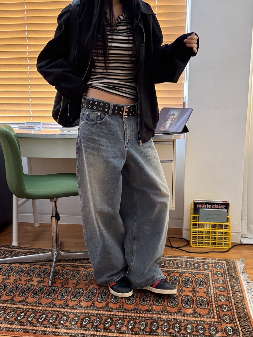 SUNDER MARKET東大門代購女士新品人氣時尚牛仔褲不含腰帶SUNDER MARKET牛仔褲