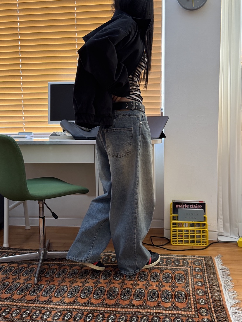 SUNDER MARKET東大門代購女士新品人氣時尚牛仔褲不含腰帶SUNDER MARKET牛仔褲