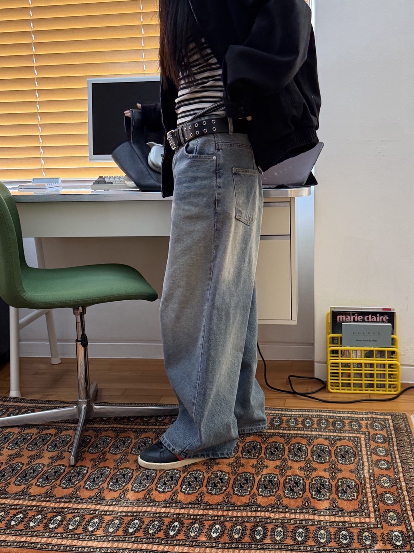 SUNDER MARKET東大門代購女士新品人氣時尚牛仔褲不含腰帶SUNDER MARKET牛仔褲