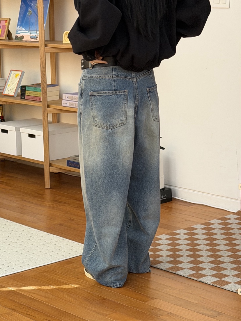 SUNDER MARKET東大門代購女士新品人氣時尚牛仔褲不含腰帶SUNDER MARKET牛仔褲