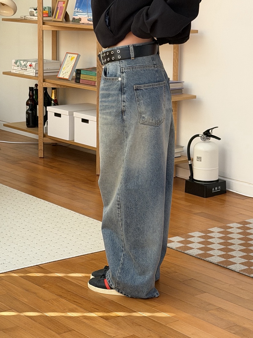 SUNDER MARKET東大門代購女士新品人氣時尚牛仔褲不含腰帶SUNDER MARKET牛仔褲