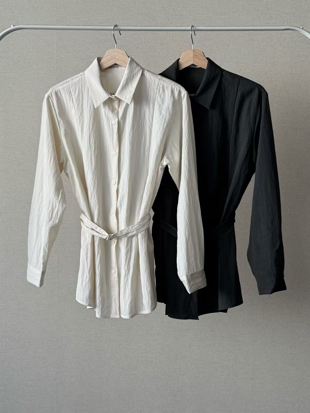 THE ZOA東大門代購女裝新款熱賣推薦26春夏襯衫蕾絲衫含腰帶THE ZOA襯衫/蕾絲衫