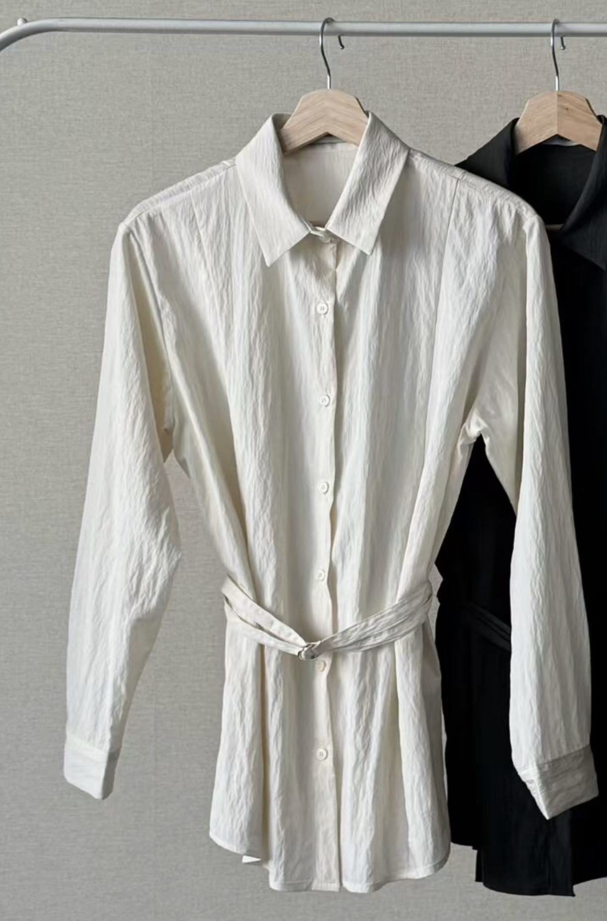 THE ZOA東大門代購女裝新款熱賣推薦26春夏襯衫蕾絲衫含腰帶THE ZOA襯衫/蕾絲衫圖色1