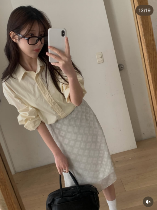 MIELLE-미엘르-OT東大門代購女士新款真品半身裙中短裙MIELLE-미엘르-OT半身裙/中短裙