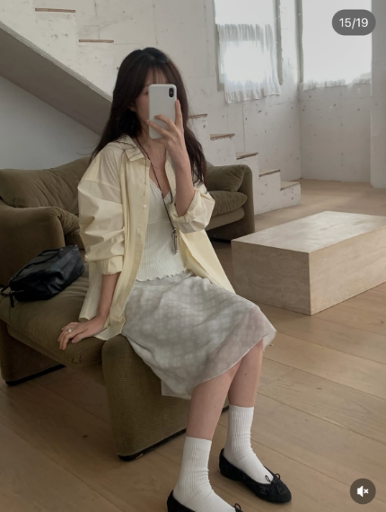 MIELLE-미엘르-OT東大門代購女士新款真品半身裙中短裙MIELLE-미엘르-OT半身裙/中短裙