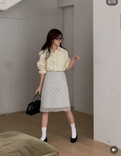 MIELLE-미엘르-OT東大門代購女士新款真品半身裙中短裙MIELLE-미엘르-OT半身裙/中短裙