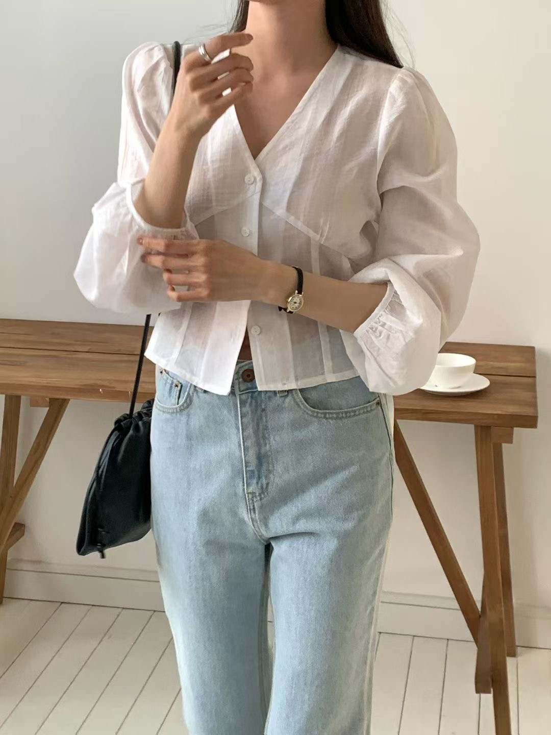 THE ZOA東大門實拍女裝新品時尚休閑真品職業襯衫蕾絲衫THE ZOA襯衫/蕾絲衫圖色1