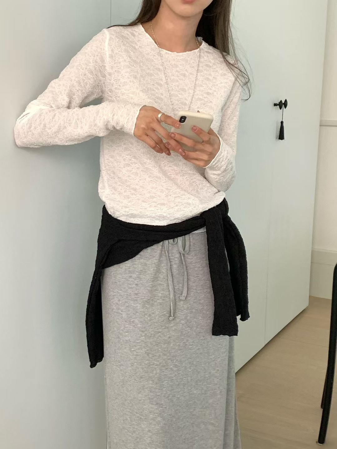 THE ZOA韓國直郵女士新品休閑時尚職業人氣推薦長袖T恤花朵THE ZOA長袖T恤