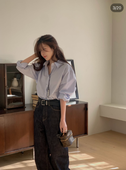 MIELLE-미엘르-OT東大門實拍女裝新品熱賣休閑襯衫蕾絲衫MIELLE-미엘르-OT襯衫/蕾絲衫