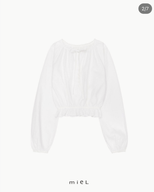 MIELLE-미엘르-OT東大門直郵女裝新款真品時尚襯衫蕾絲衫MIELLE-미엘르-OT襯衫/蕾絲衫圖色1