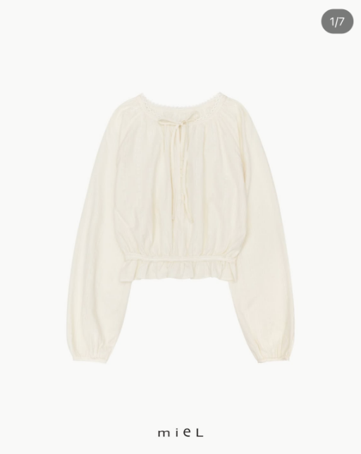 MIELLE-미엘르-OT東大門直郵女裝新款真品時尚襯衫蕾絲衫MIELLE-미엘르-OT襯衫/蕾絲衫圖色2