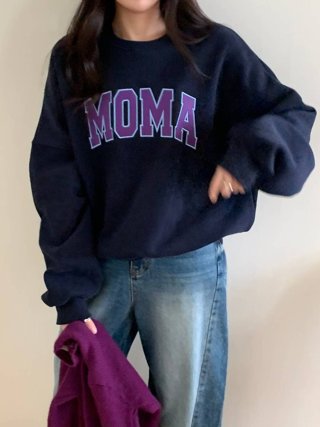 SATURDAY東大門實拍女士新品真品時尚熱賣26春夏衛衣刺繡SATURDAY衛衣圖色2