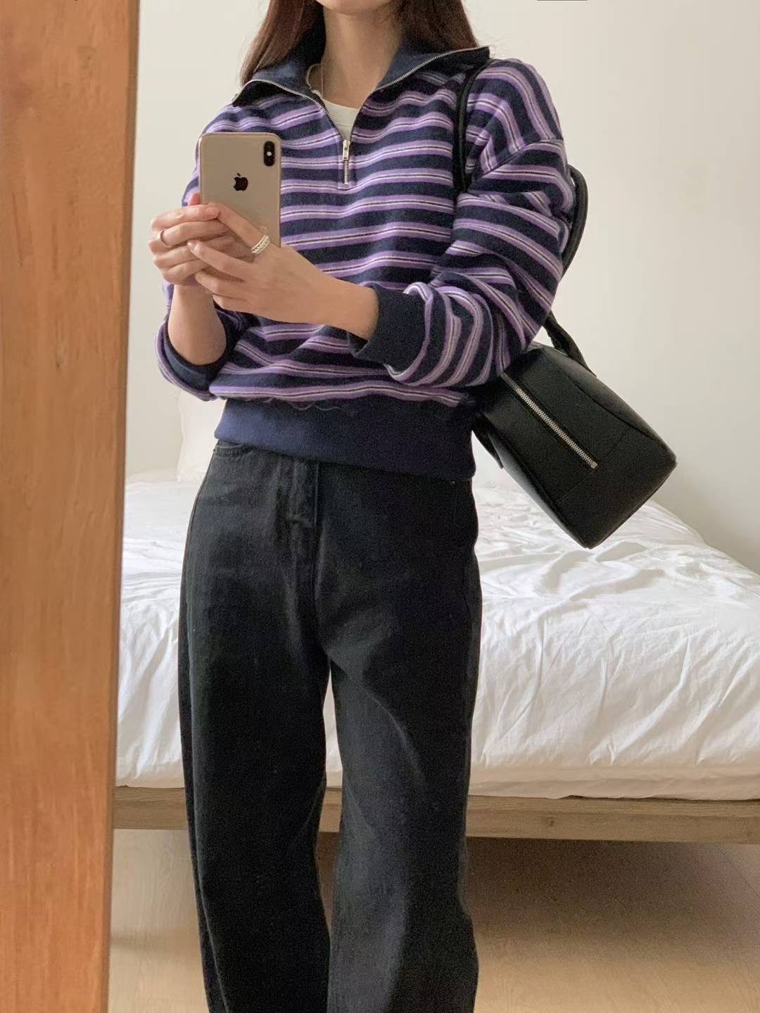 SATURDAY韓國直郵女士新品推薦職業人氣熱賣26春夏衛衣拉鏈SATURDAY衛衣