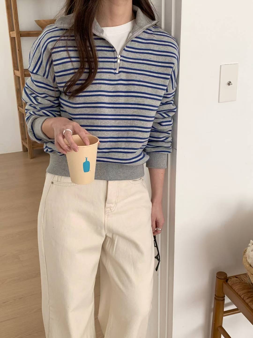 SATURDAY韓國直郵女士新品推薦職業人氣熱賣26春夏衛衣拉鏈SATURDAY衛衣圖色1