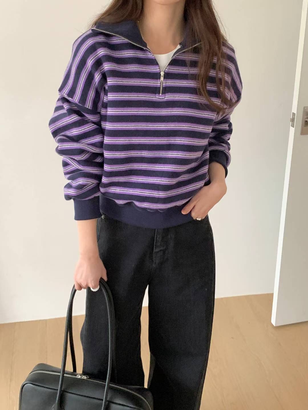 SATURDAY韓國直郵女士新品推薦職業人氣熱賣26春夏衛衣拉鏈SATURDAY衛衣圖色2