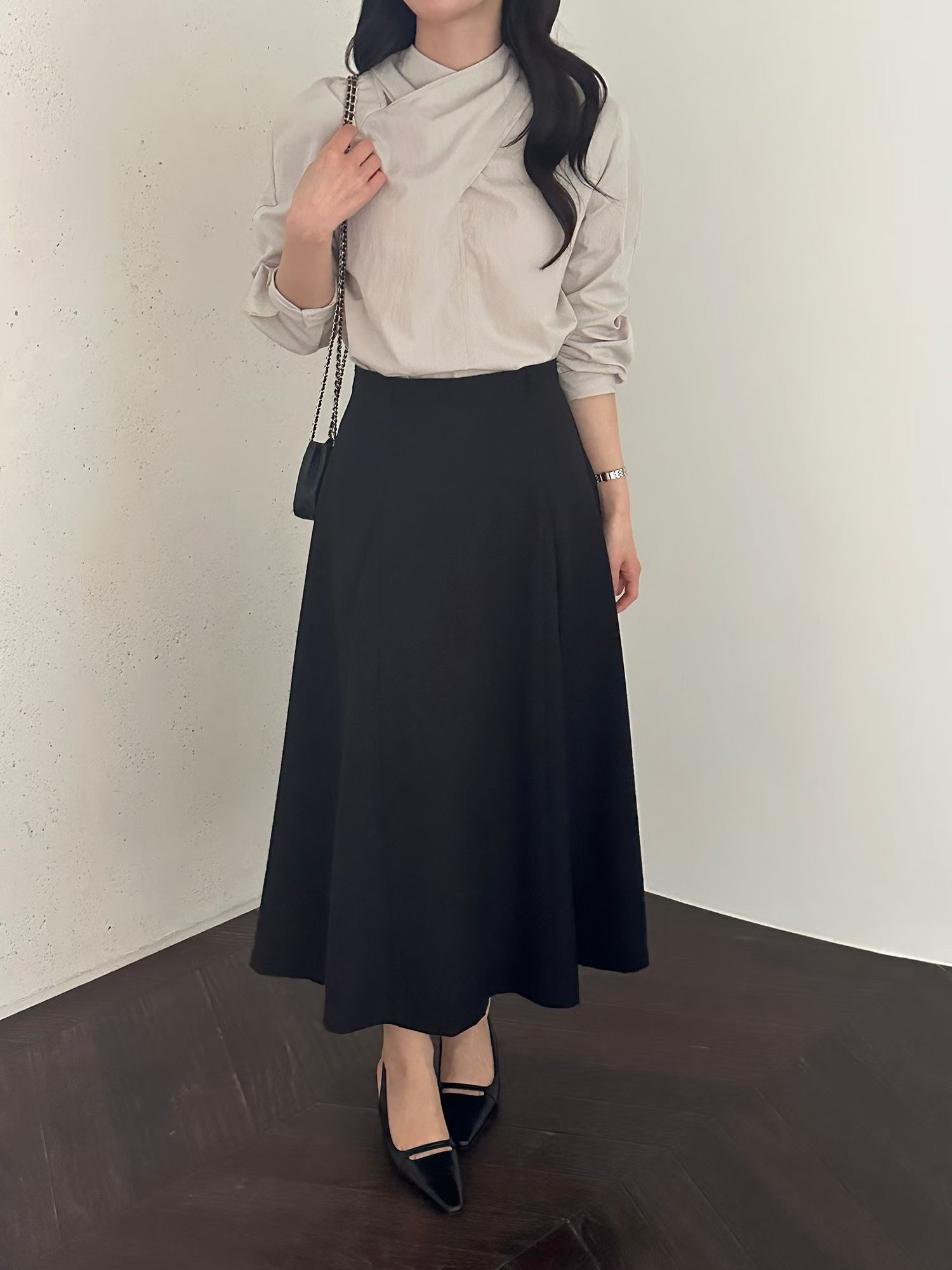 SATURDAY韓國代購女士新品推薦休閑職業時尚26春夏人氣長裙SATURDAY長裙圖色3