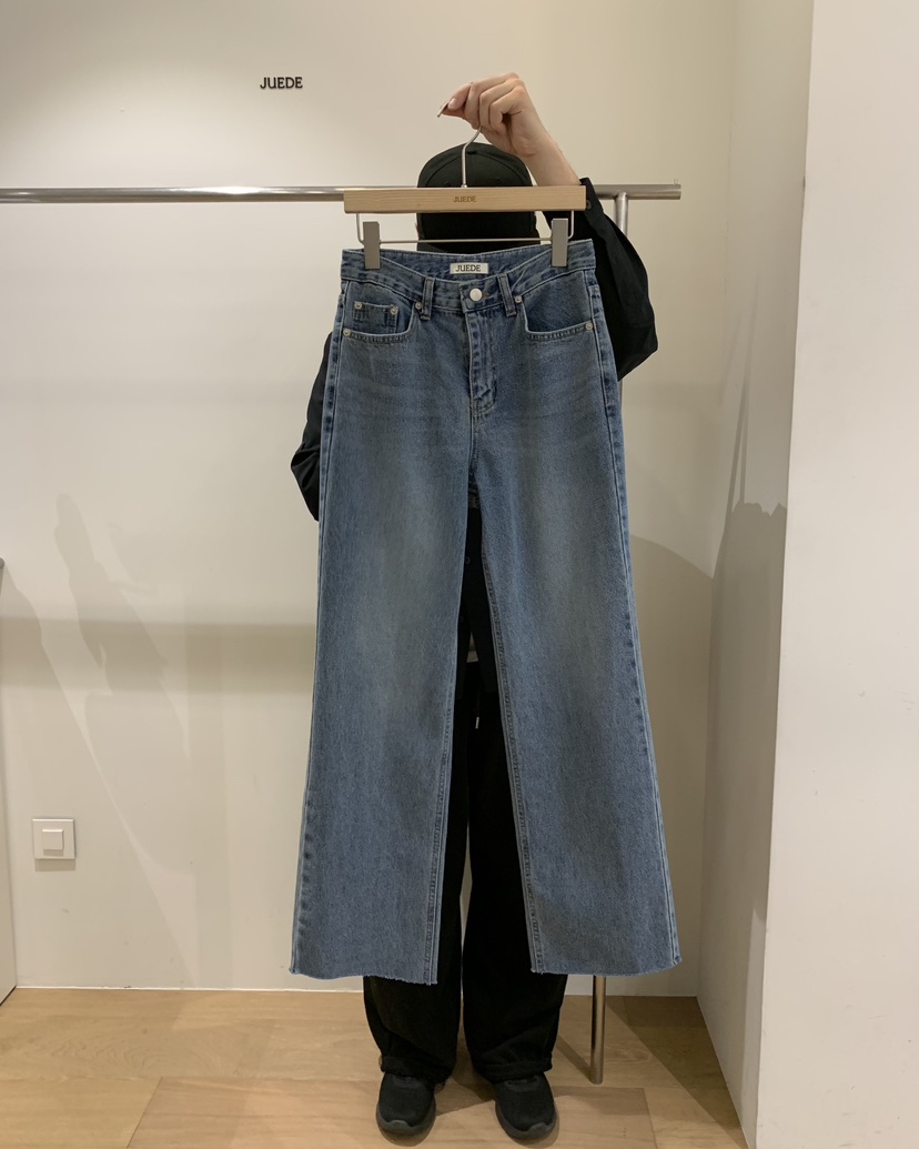 JUEDE東大門代購女士新款26春夏牛仔褲JUEDE牛仔褲