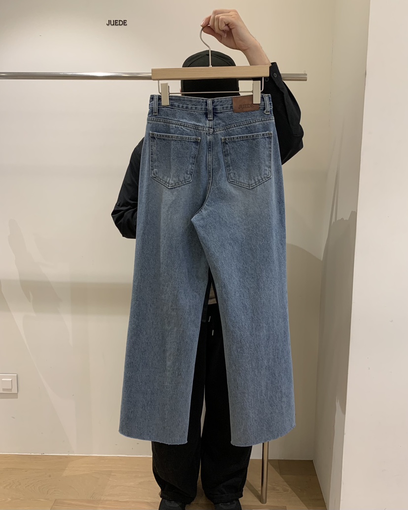 JUEDE東大門代購女士新款26春夏牛仔褲JUEDE牛仔褲