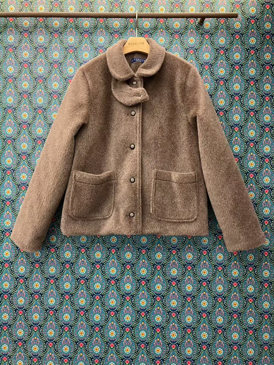 VIVACITY東大門代購女裝新品推薦休閑真品26春夏短款大衣VIVACITY短款大衣圖色1