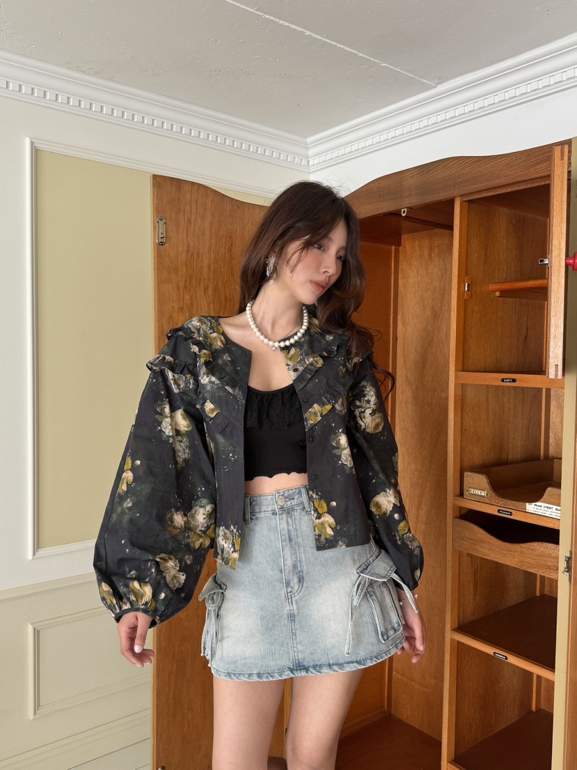 MOSMOS東大門實拍女裝新款休閑26春夏時尚人氣襯衫蕾絲衫MOSMOS襯衫/蕾絲衫