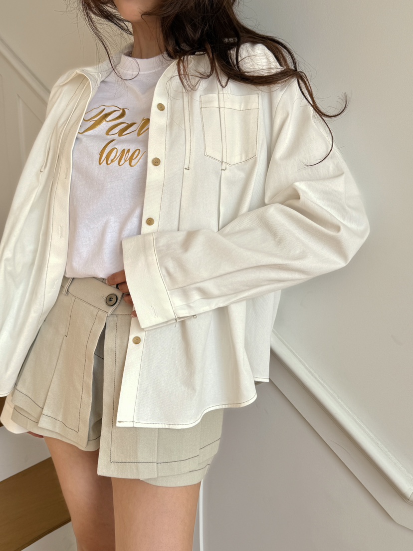 MOSMOS韓國代購女士新品休閑熱賣人氣真品襯衫蕾絲衫褶裥MOSMOS襯衫/蕾絲衫