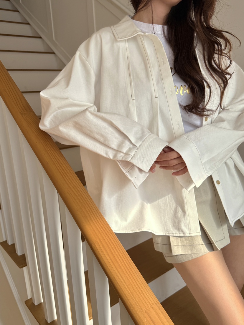 MOSMOS韓國代購女士新品休閑熱賣人氣真品襯衫蕾絲衫褶裥MOSMOS襯衫/蕾絲衫