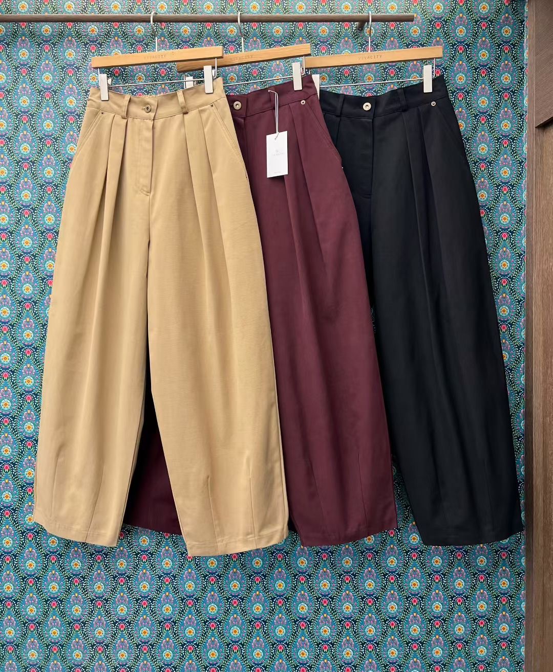 VIVACITY東大門直郵女裝新品26春夏熱賣真品人氣職業休閑褲VIVACITY休閑褲圖色3左三色