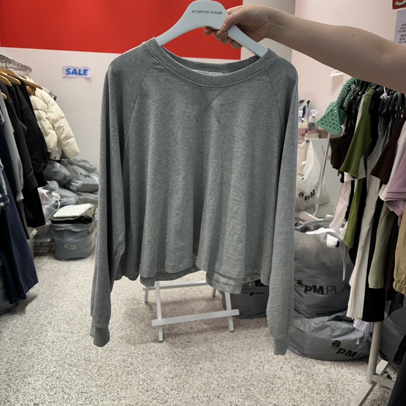 ATPZ韓國代購女士新品人氣熱賣推薦職業26春季長袖T恤短款ATTENTION PLEAES長袖T恤圖色2