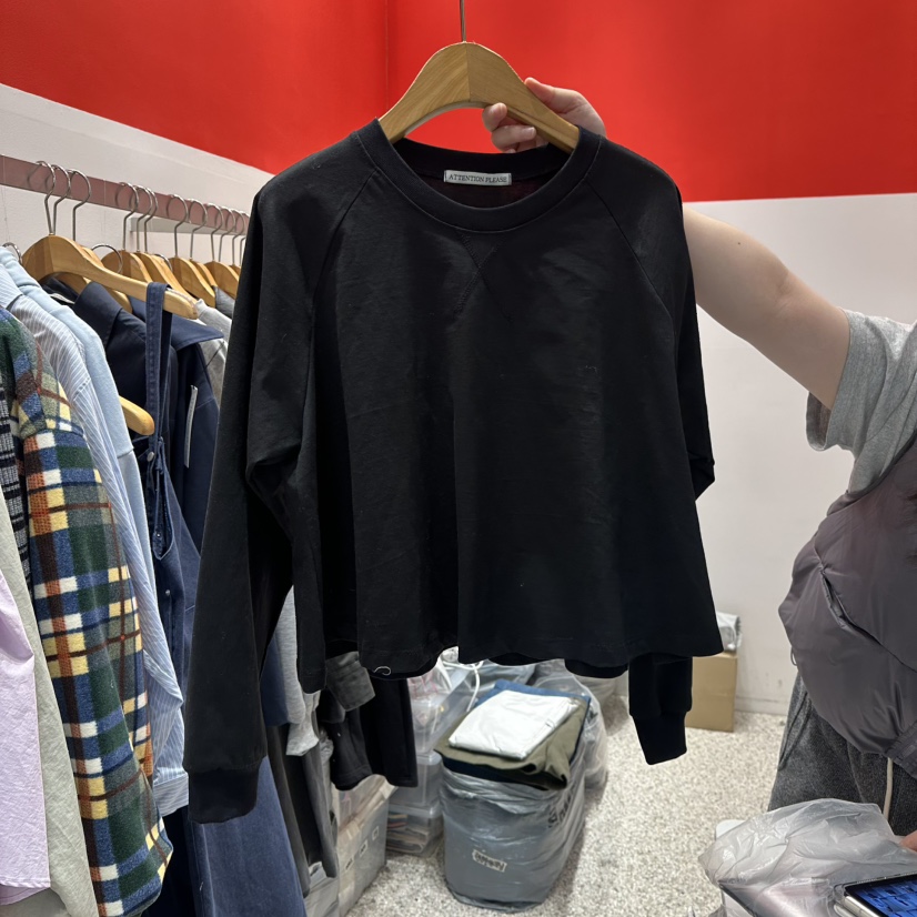 ATPZ韓國代購女士新品人氣熱賣推薦職業26春季長袖T恤短款ATTENTION PLEAES長袖T恤圖色3