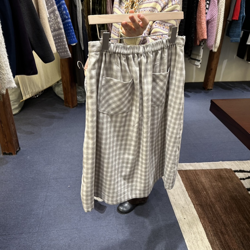 FURE韓國直郵女士新款推薦休閑人氣時尚半身裙中短裙格子FURE半身裙/中短裙