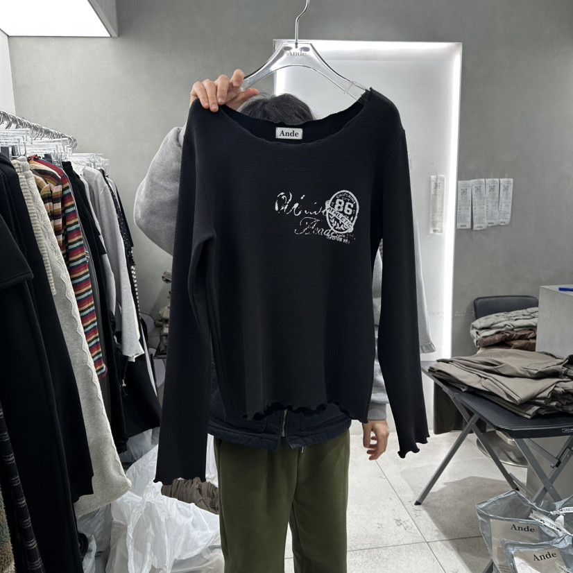 ANDE東大門直郵女裝新款職業休閑時尚人氣熱賣推薦長袖T恤Ande長袖T恤圖色2