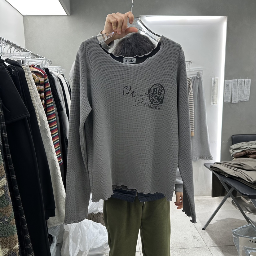 ANDE東大門直郵女裝新款職業休閑時尚人氣熱賣推薦長袖T恤Ande長袖T恤圖色3