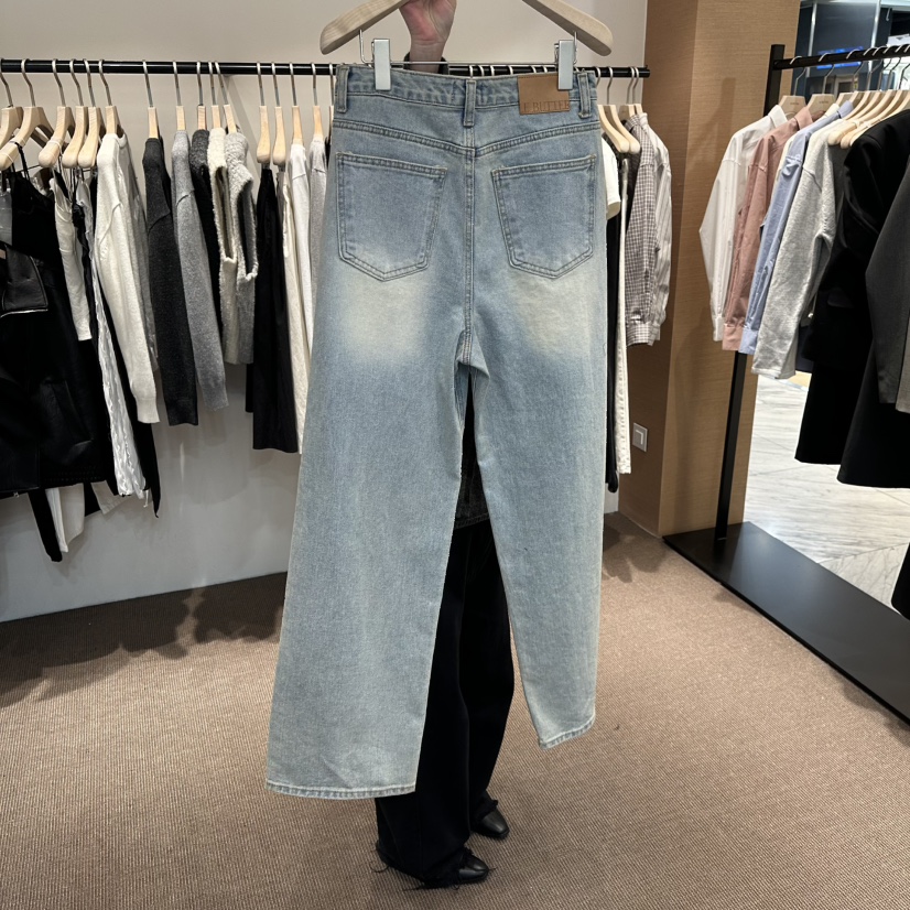 LE BUTTER韓國直郵女裝新品熱賣職業休閑推薦26春季牛仔褲LE BUTTER牛仔褲